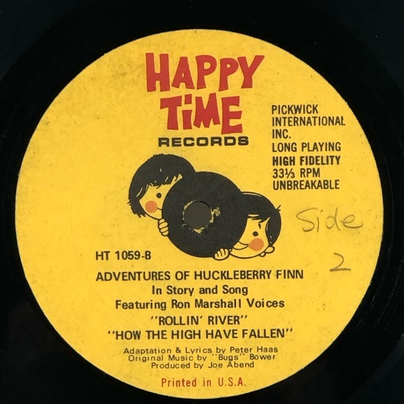 Happy Time Records Colorful Vinyl Album Huckleberry Finn & Tom Sawyer - Picture 6 of 7